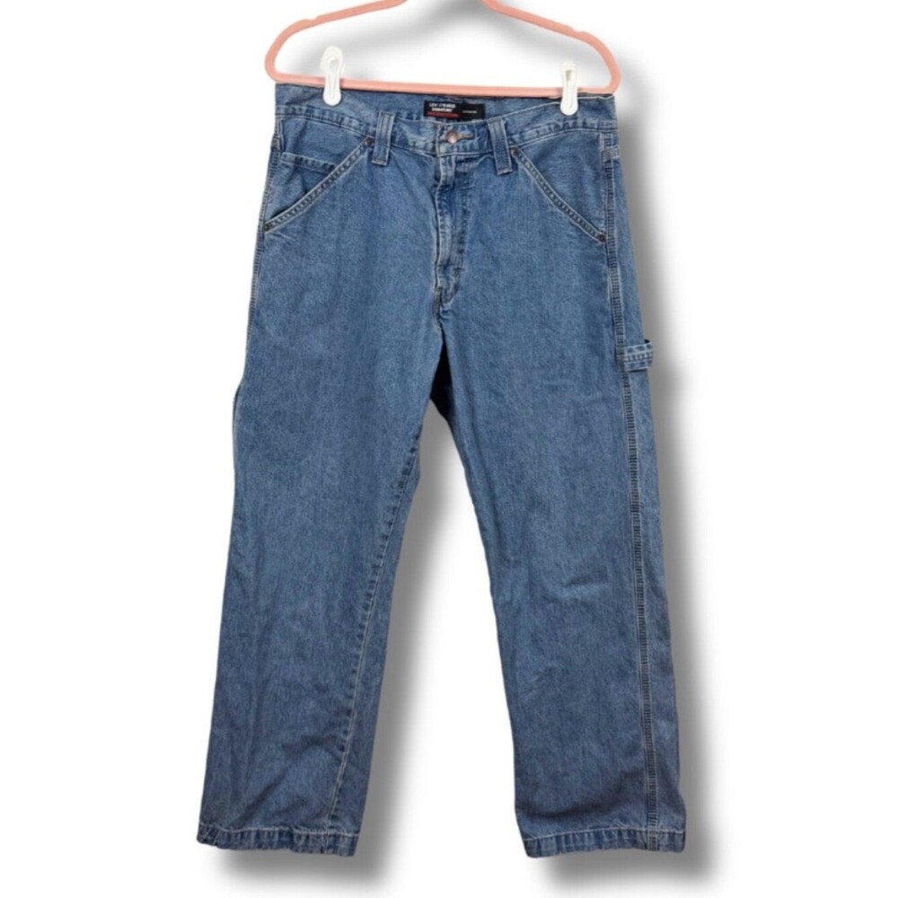 Levi Strauss Signature | Blue Denim Carpenter Jeans Workwear Size W34 L30
